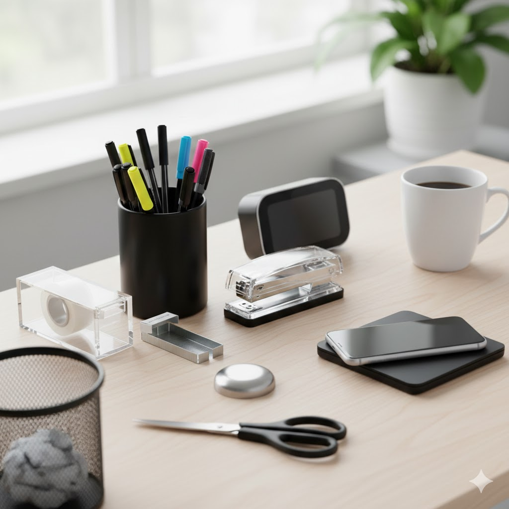 Desk stationery items